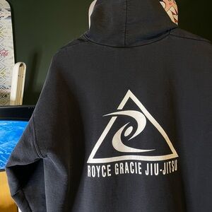 Vintage royce gracie BJJ hoodie Black Logo Hoodie men’s size XL